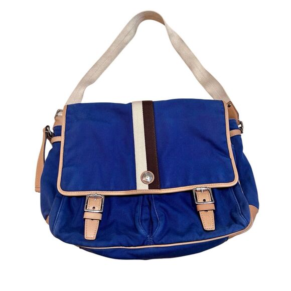 COACH Vintage Signature Canvas and Leather Voyage Messenger Crossbody Bag - Picture 1 of 11